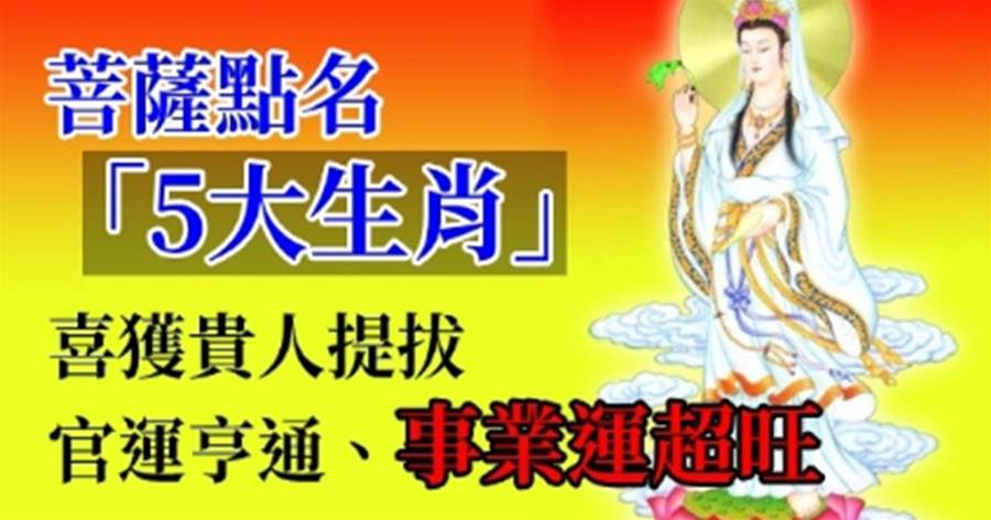 菩薩點名「5生肖」，喜獲貴人提拔！官運亨通、事業運超旺！